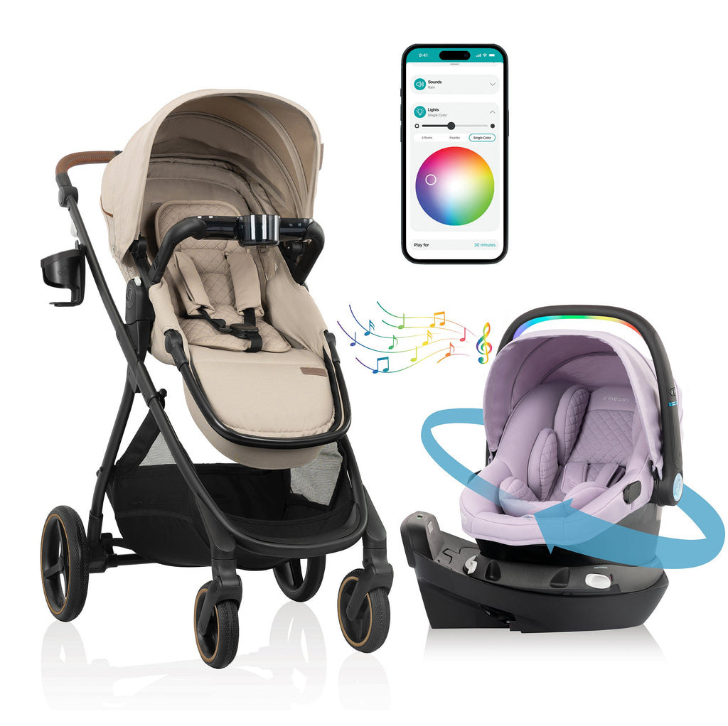 Build your own custom Travel System! Shyft Intuiti+ Travertine & Revolve180 Litemax NXT w/ SensorySoothe