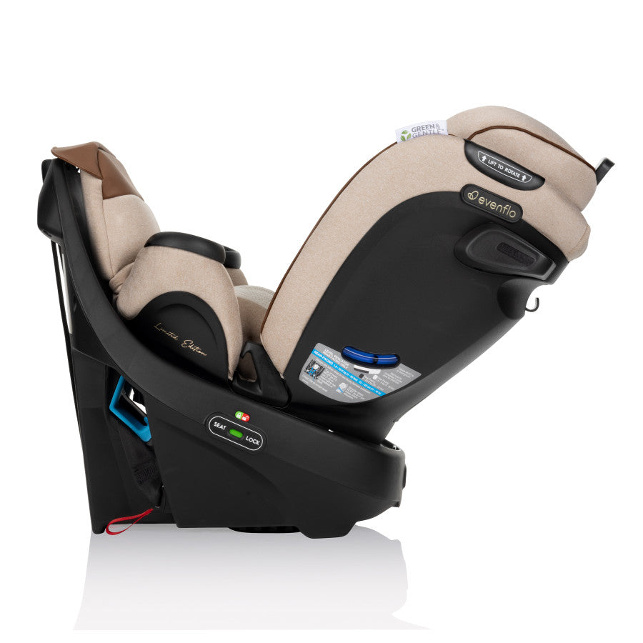 Revolve360 Extend All-in-One Rotational Car Seat with Green & Gentle Fabric - Support