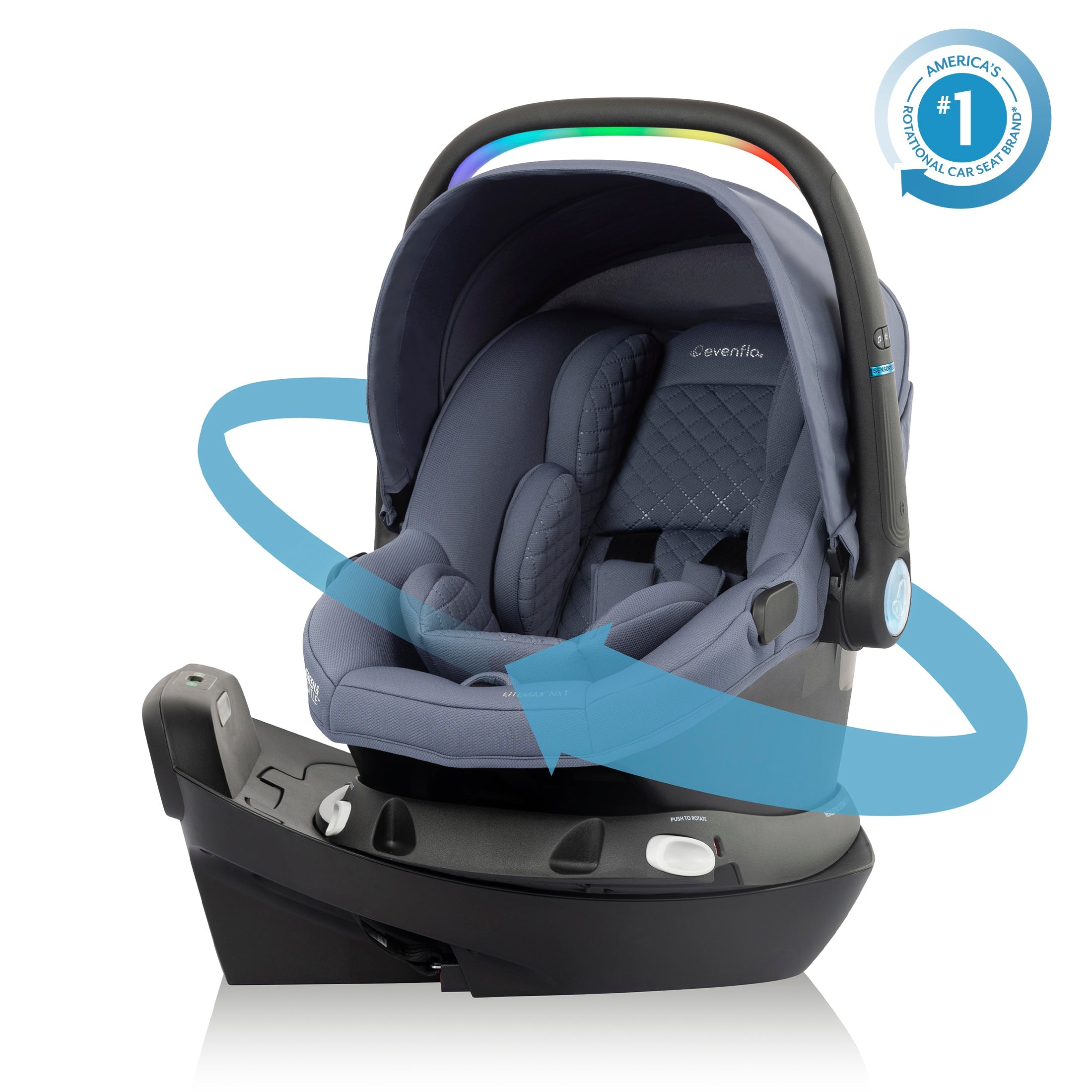 Revolve180 LiteMax NXT Rotating Infant Car Seat with SensorySoothe