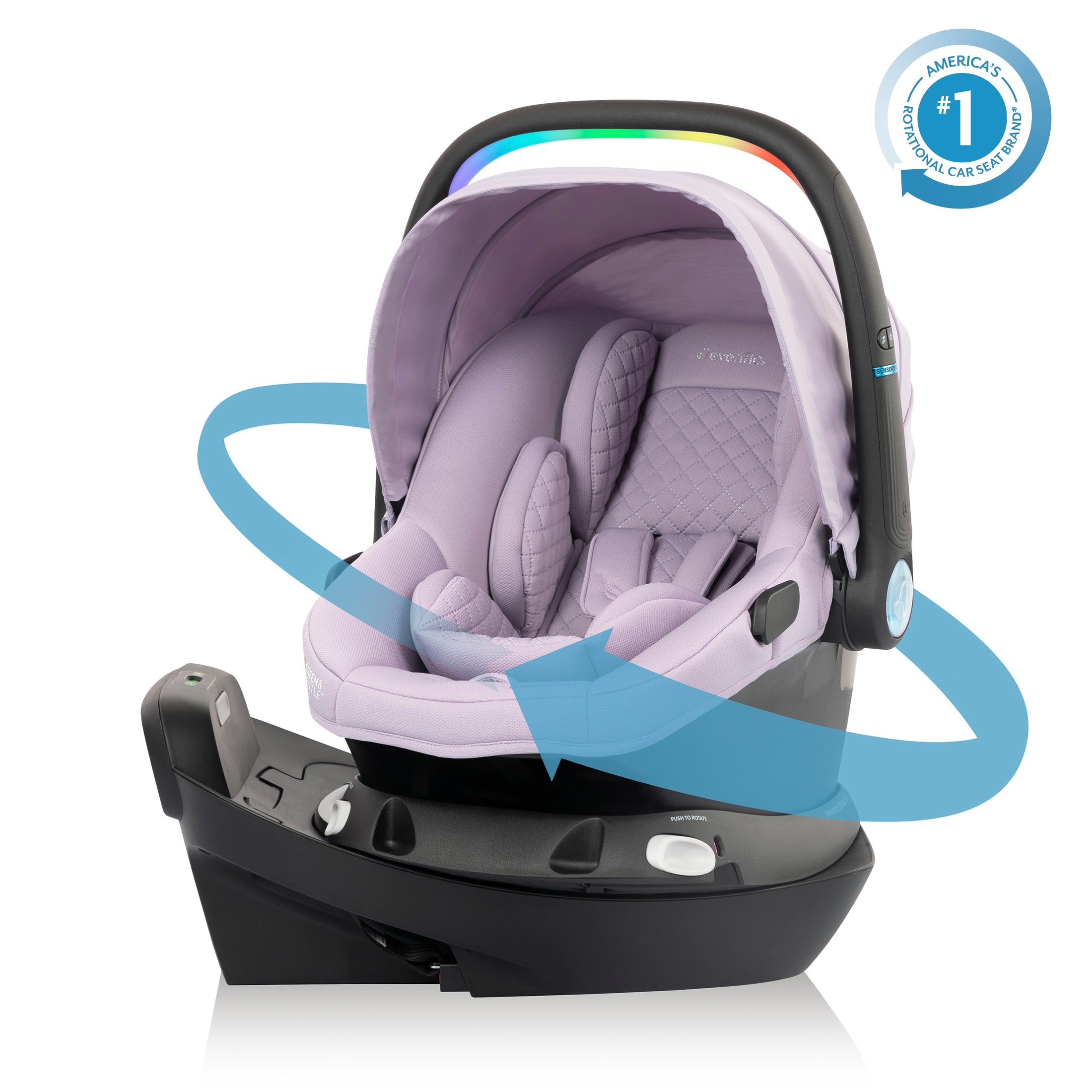 Revolve180 LiteMax NXT Rotating Infant Car Seat with SensorySoothe
