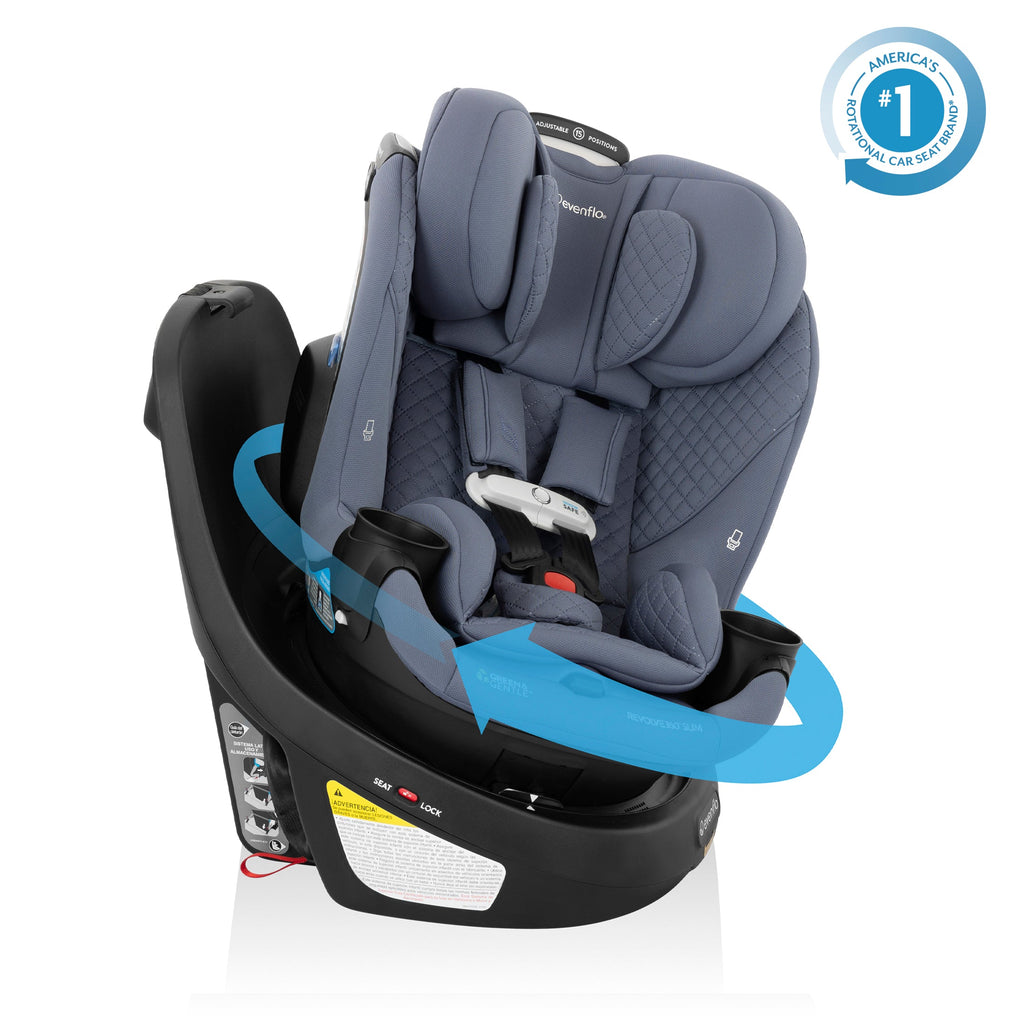 Revolve360 Slim 2-in-1 Rotating Car Seat with Green & Gentle Fabric