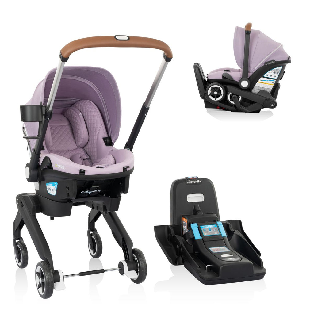 Shyft DualRide Infant Car Seat Stroller Combo with Carryall Storage and Green & Gentle Fabric