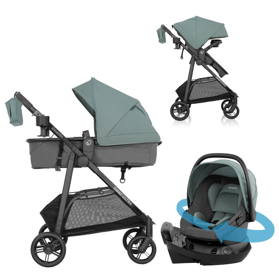 Omni Ultra Travel System with Revolve180 LiteMax NXT Rotational Infant Car Seat