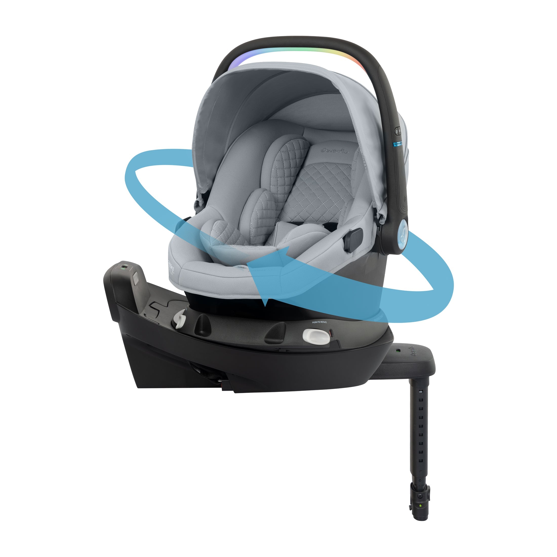 Revolve180 LiteMax NXT Rotational Infant Car Seat with SensorySoothe & Accessory Load Leg