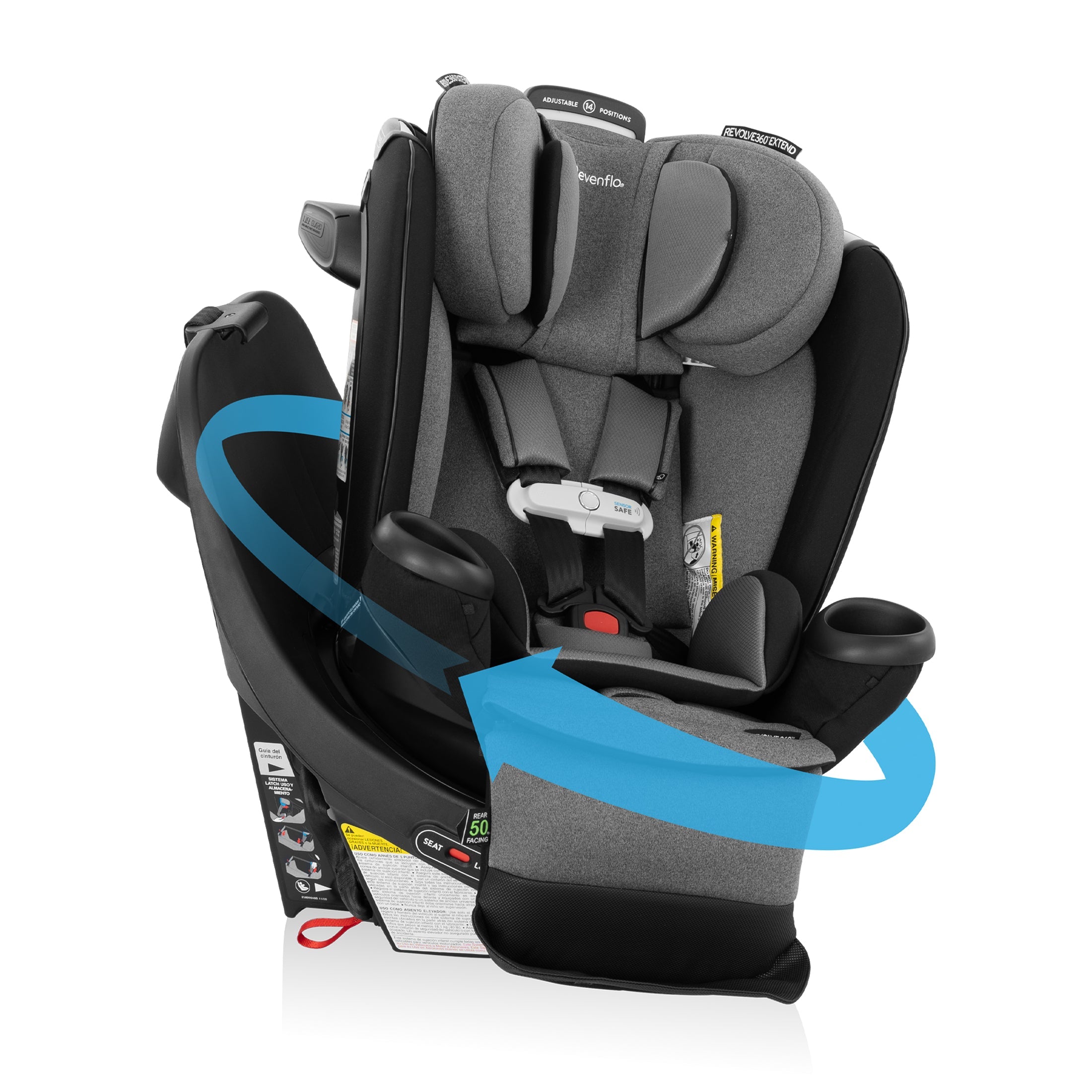 Revolve360 Extend All-in-One Rotational Car Seat with SensorSafe
